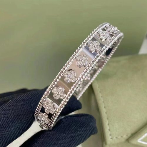 设计师通体S925纯银镀铑金万花筒手镯小众高级时尚百搭手环