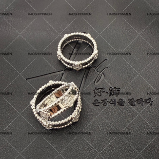 设计师高定款通体S925纯银镀铑金万花筒戒指小众高级时尚戒指