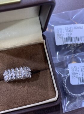 设计师款S925纯银镀铑金柳钉戒指小众设计感高级轻奢戒指