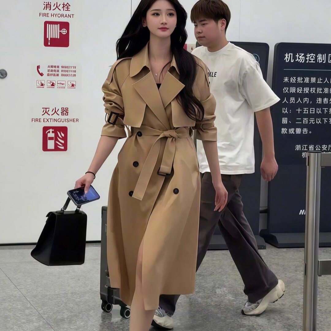 风衣外套女春秋2025年新款流行中长款小个子英伦风高级感气质大衣