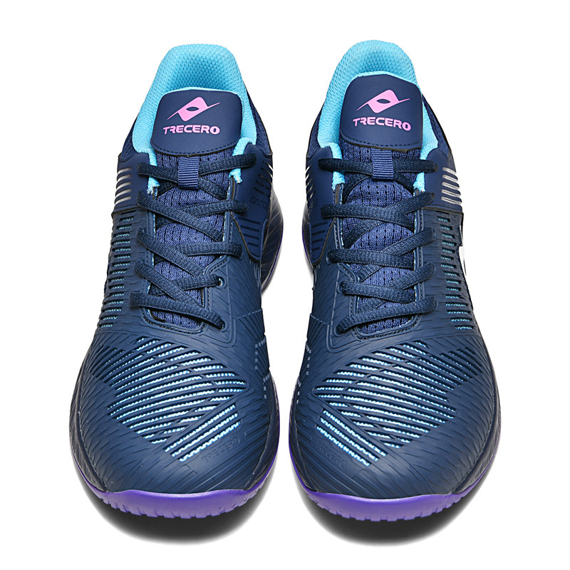 外贸跨境专柜网球鞋男女透气轻便运动鞋深蓝紫撞色专业训练鞋