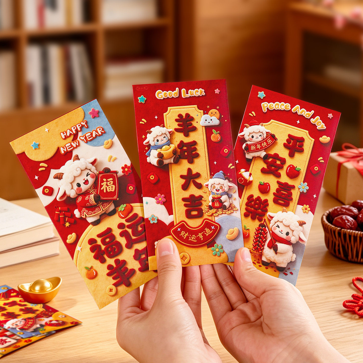 羊年红包批发新款卡通创意利是封2027新年压岁包春节用品红包袋