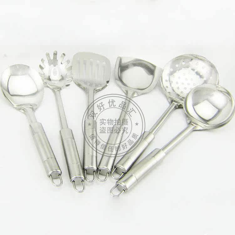 大汤勺粥勺无磁不锈钢厨具锅铲饭勺煎铲漏勺厨房用具韩式创意礼品在类目 厨房/烹饪用具, 烹饪用具, 烹饪勺铲, 全套勺铲中 - 来自Buy2taobao.com提供专业的淘宝代购服务