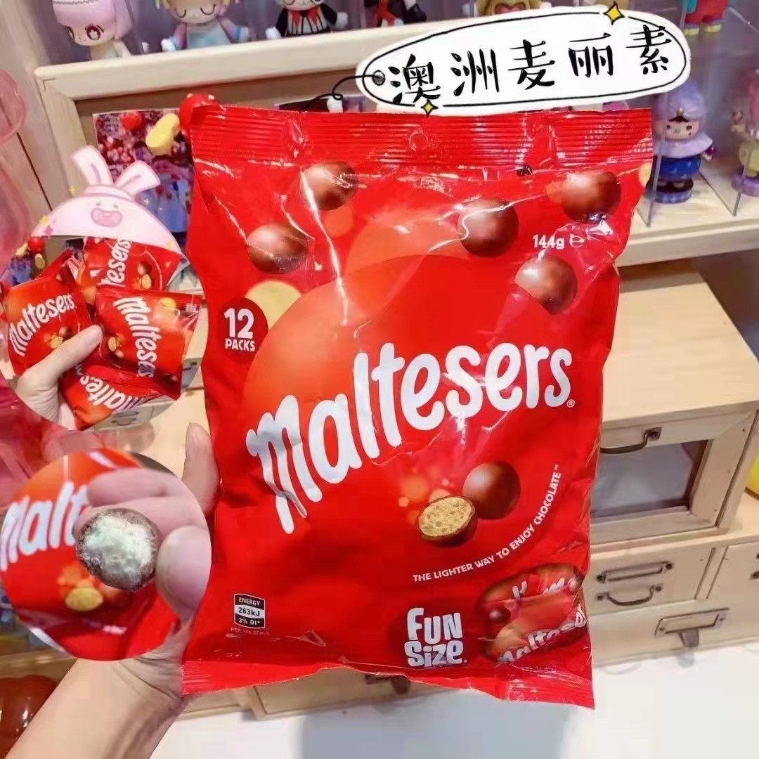 香港代购 澳洲Maltesers麦提莎麦丽素巧克力袋装144克独立包装12