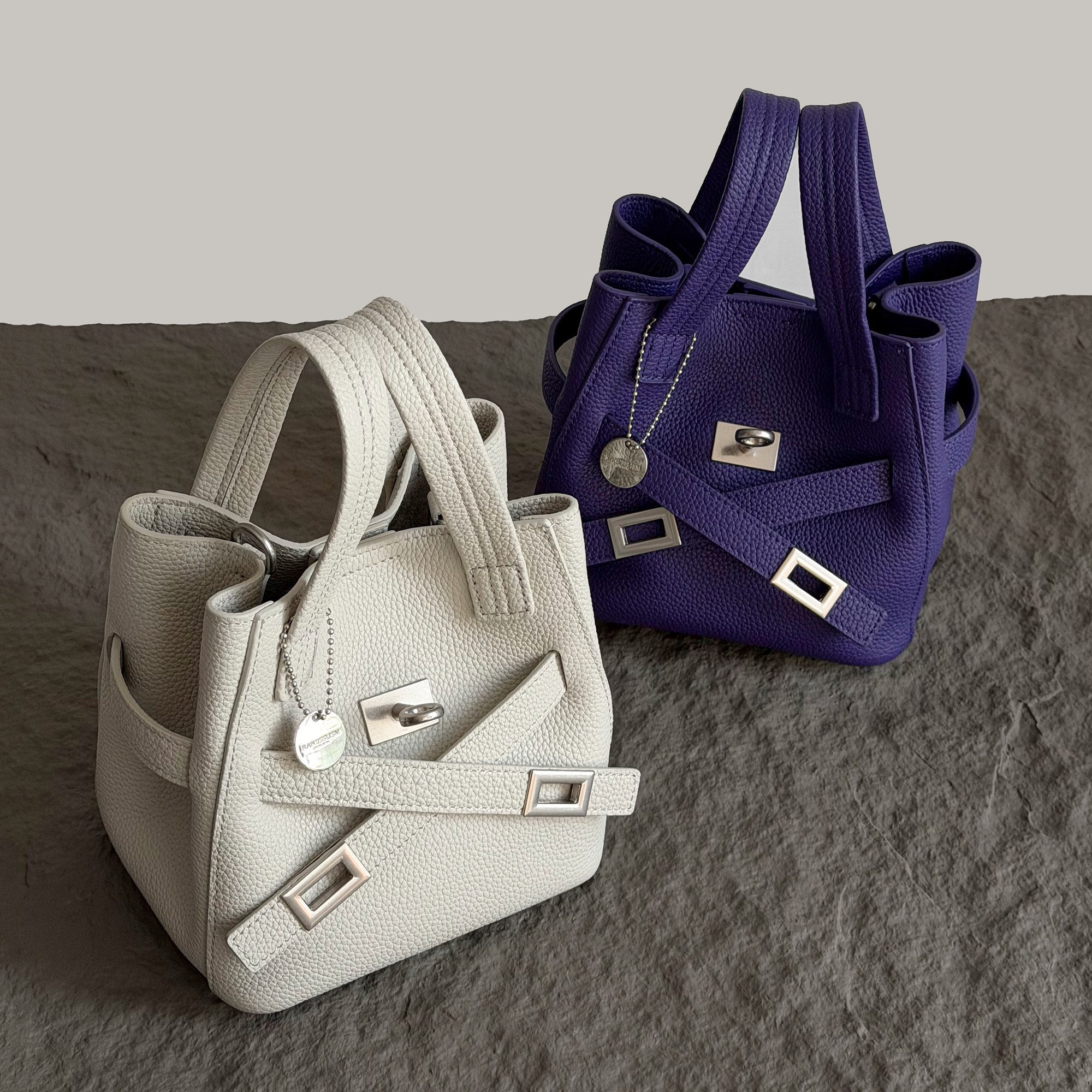 RANU原创设计头层牛皮锁扣菜篮子手提包时尚百搭新款凯莉包水桶包,箱包皮具/热销女包/男包,水桶包,淘宝优惠券,粉丝福利购,淘宝优惠卷