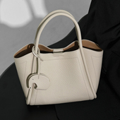 RANU真皮菜篮子水桶包包女2025新款 高级感小众设计单肩斜挎手提包