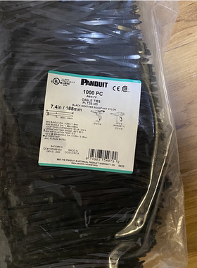 美国泛达 PLT2S-M0 原厂包装 黑色扎带 捆扎带 尼龙66 正品包邮