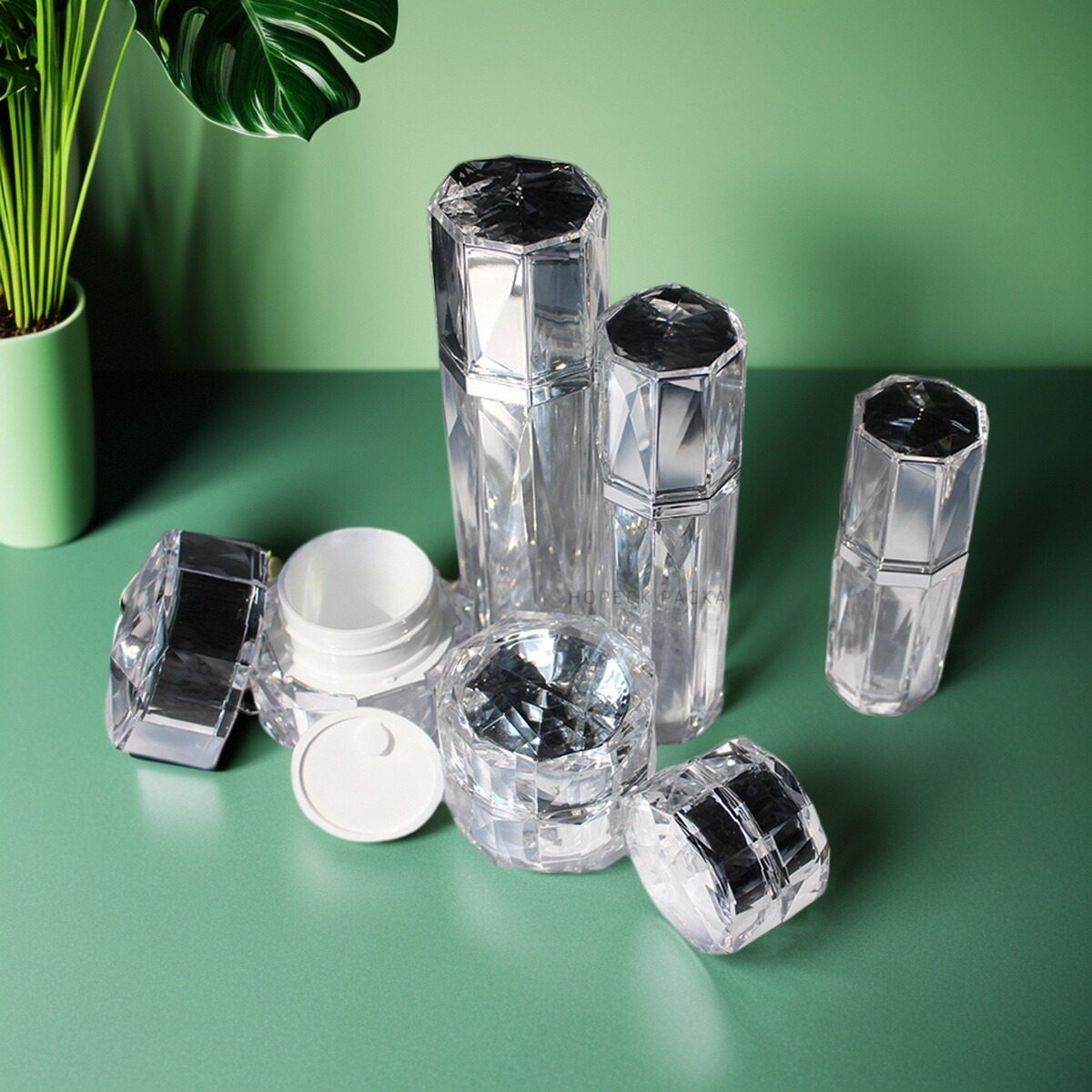 HOPECK护肤化妆品亚克力奢钻切割分装空水乳精华按压膏霜眼面霜瓶,彩妆/香水/美妆工具,化妆/美容工具,淘宝优惠券,粉丝福利购,淘宝优惠卷