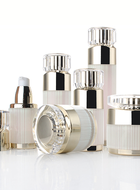 HOPECK护肤化妆品亚克力分装按压瓶套装精华水乳液粉底面霜真空瓶