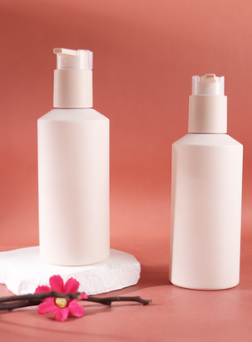 HOPECK按压式肉粉色大容量塑料瓶200ml24牙身体乳按压泵瓶乳液泵