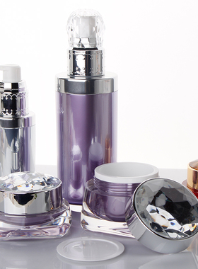 HOPECK护肤化妆品紫钻膏霜面霜瓶乳液奢华精华素瓶粉底小样分装瓶
