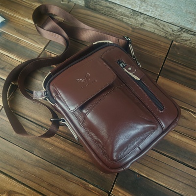 男士真皮单肩包头层牛皮斜挎男包