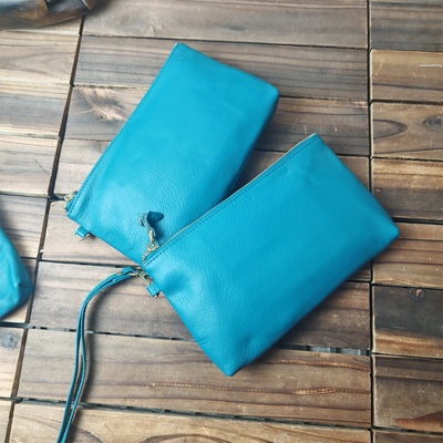 库存清仓女士真皮头层牛皮拉链包零钱数据线收纳包手拿包手机包女