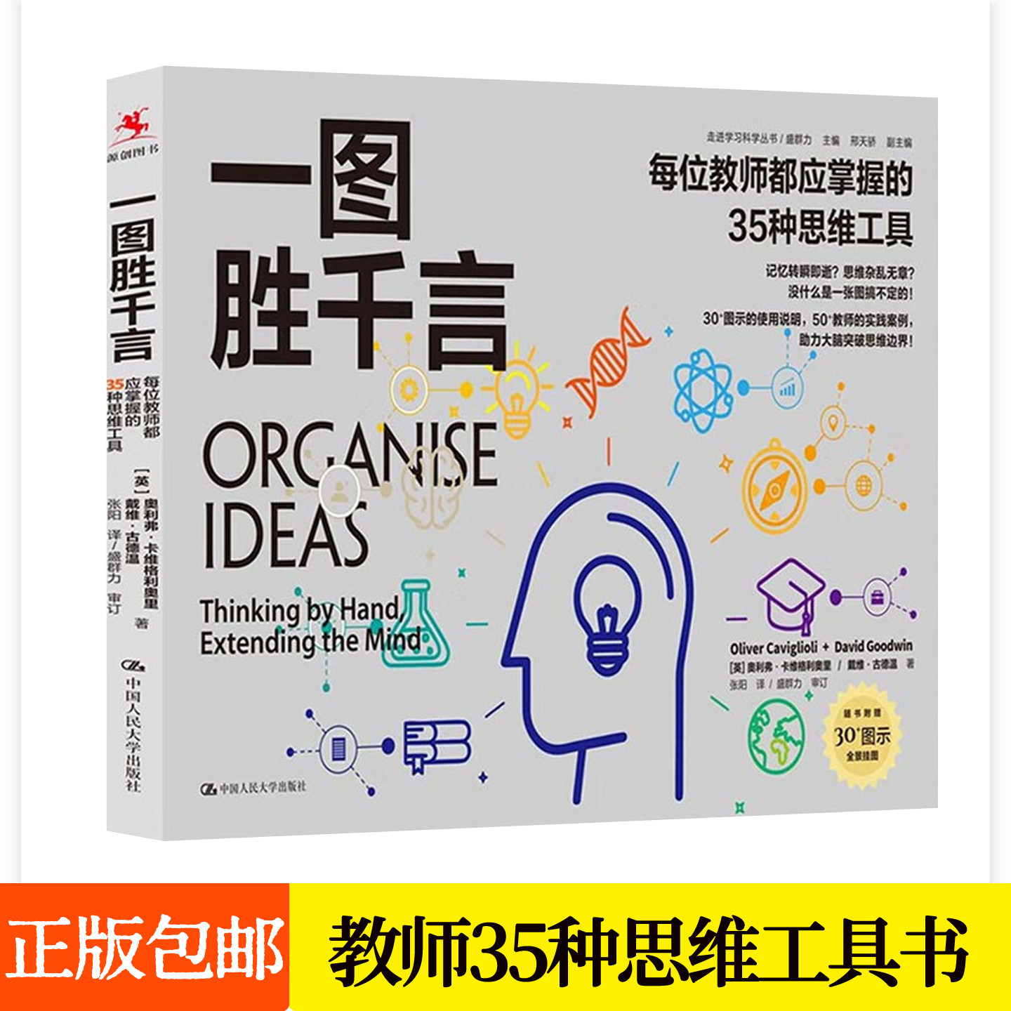 一图胜千言:每位教师都应掌握的35种思维工具 教学策略绘制流程图主题结构梳理知识提升教学效果可视化思维工具案例 教师参考书籍图片