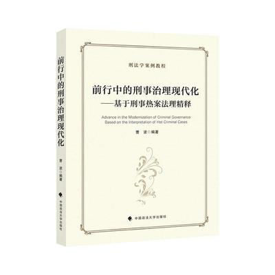 法学著作 前行中的刑事治理现代化：基于刑事热案法理精释 曹波 编著 刑事犯罪研究 中国政法大学出版社