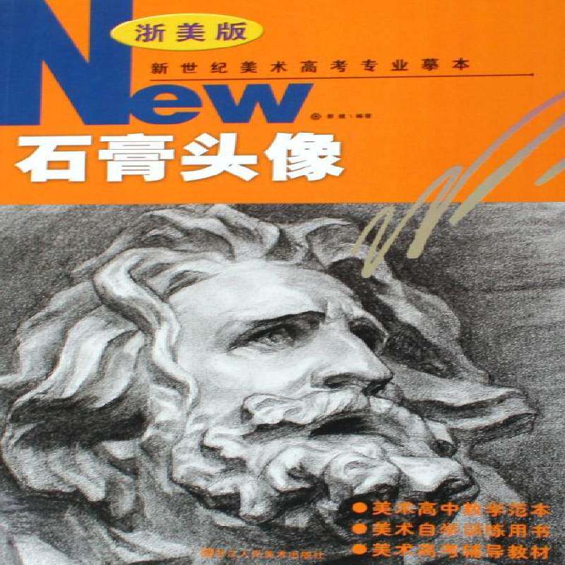 新世纪美术高考专业摹本:浙:石膏头像 蔡健美术高中参考资料中小学教辅书籍正版浙江人民社