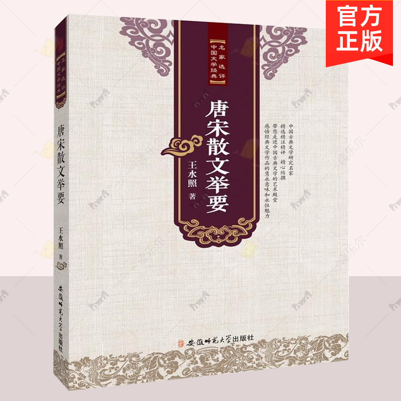 唐宋散文举要 王水照 安徽师范大学出版社 古典散文注释  少年读者文学爱好者丰富唐宋古文知识提高古文鉴赏水平古典文学阅读书籍