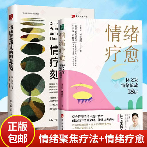 2册 情绪疗愈+ 情绪聚焦疗法的刻意练习 林文采情绪疏放18讲 情绪管理治愈临床心理疗法 疗愈原生家庭心理学书籍在正版