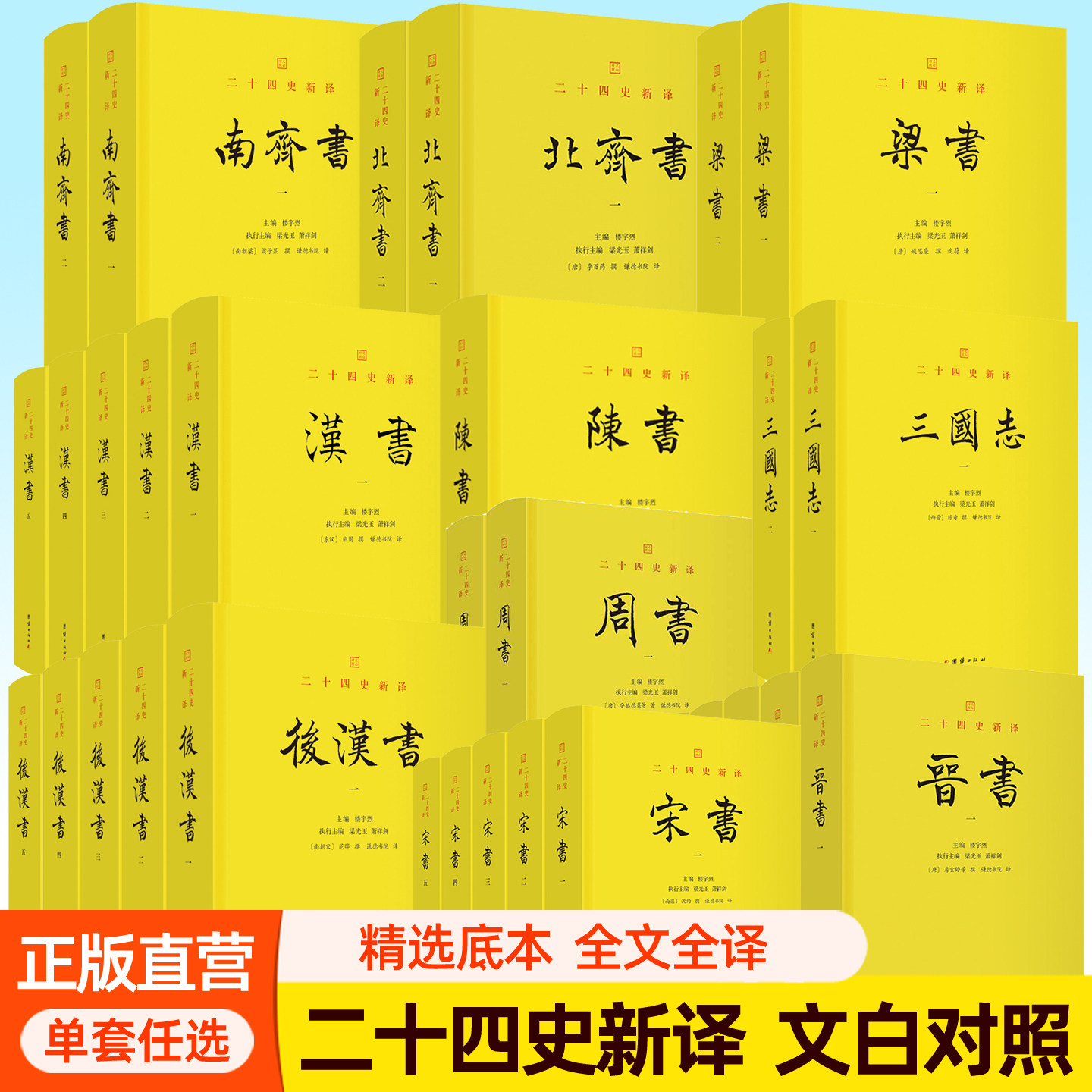 二十四史新译版全套32册任选点校本全译白话文汉书后汉书晋书宋书南齐书梁书陈书北齐书周书三国志文白对照楼宇烈作序中国历史书籍