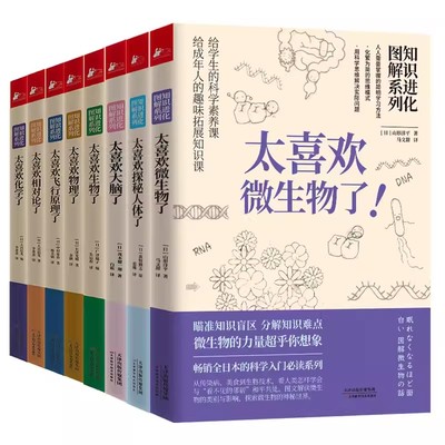 知识进化图解系列8册任选】太喜欢物理+化学+生物+相对论+飞行原理+微生物+大脑+探秘人体小百科普知识大全书青少年儿童书假期书单