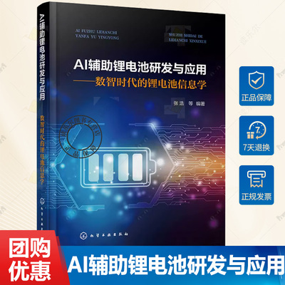AI辅助锂电池研发与应用 数智时代的锂电池信息学 AI辅助锂电池材料设计开发 AI辅助电池器件开发平台 AI辅助电池先进表征技术书籍