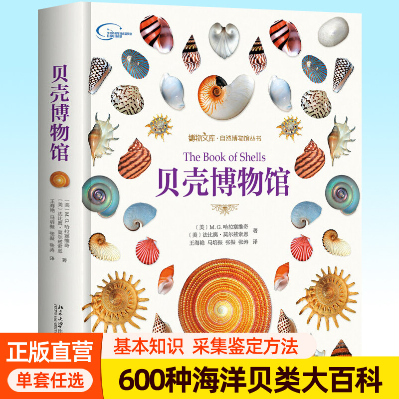 贝壳博物馆 600种海洋贝类科普大全 贝类采集收藏鉴定方法贝壳形态地理分布图栖息环境大小尺寸生物学特征贝类研究参考百科书籍