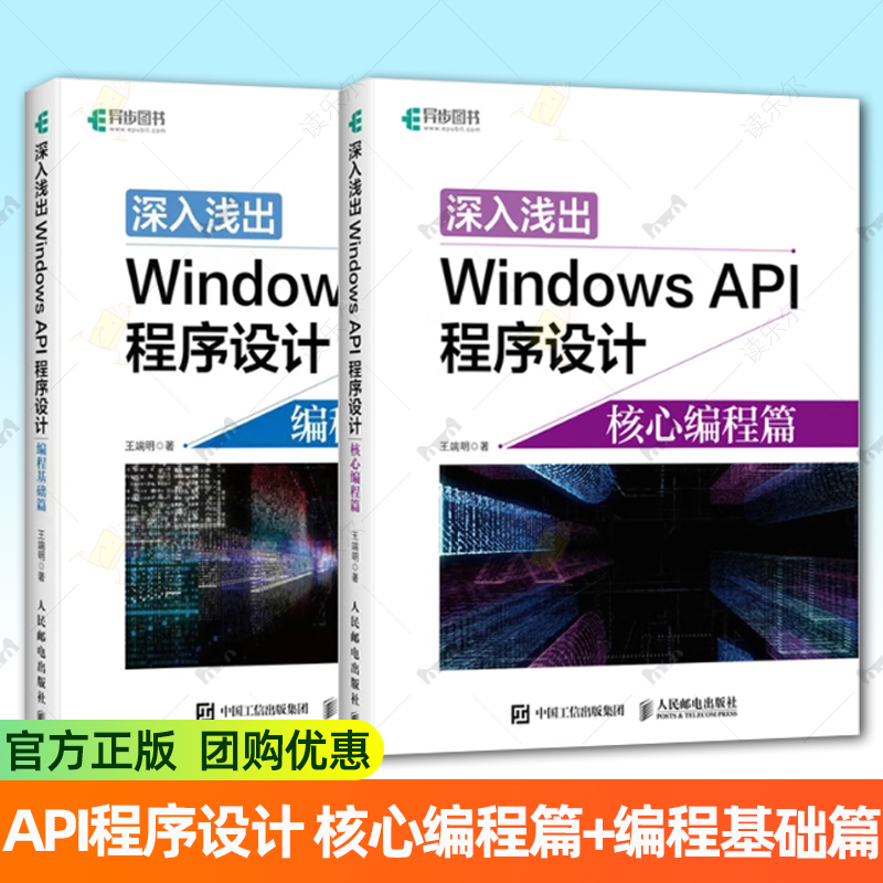 【全2册】深入浅出Windows API程序设计：核心编程篇+编程基础篇win10操作详解教程入门编程算法操作系统程序设计WinAPI多线程序