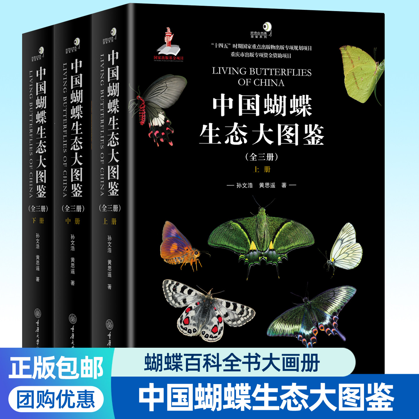 中国蝴蝶生态大图鉴全套3册 2100余种蝴蝶辨识特征习性寄主植物分布信息观蝶生命之美鉴别要点蝴蝶图册科普知识百科全书蝴蝶书籍