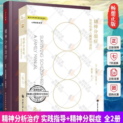 精神分析治疗:实践指导+精神分裂症：你和你家人需要知道的 精神分裂症书籍精神分裂症患者和家人生存指南心理学书籍