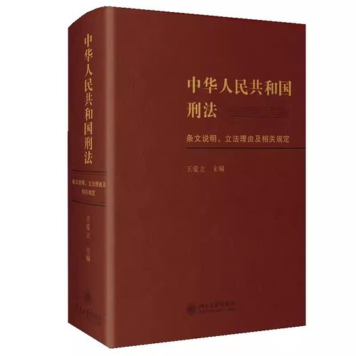 中华人民共和国刑法 条文说明立法理由及相关规定 王爱立北京大学出版社司法解释全书新刑法立法规定法条注释读本修改要点参考书籍