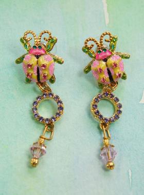 红叶题诗 Lunch at the Ritz 副线品牌LATR2GO 甲虫耳钉