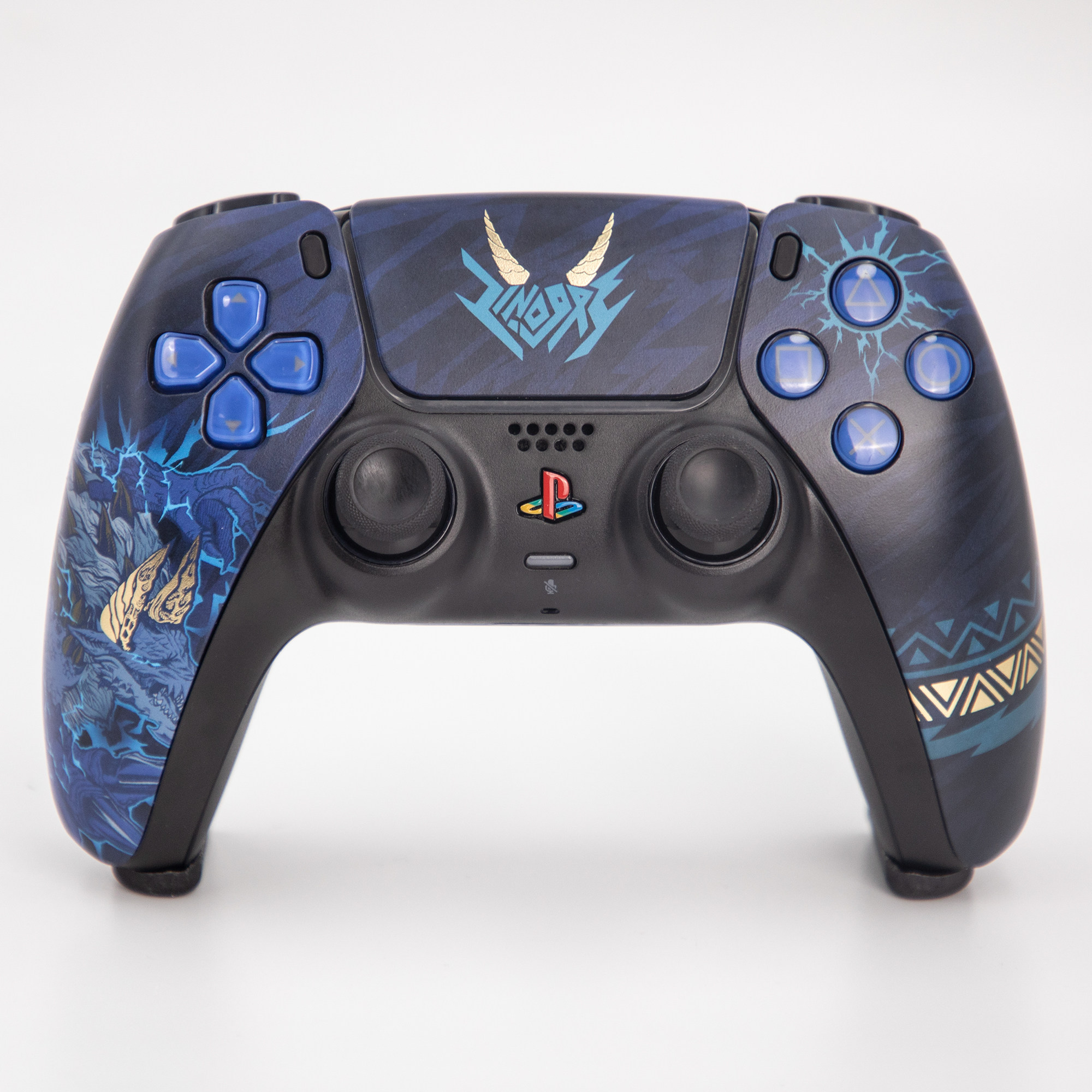 PS5手柄tmr电磁摇杆雷狼龙游戏主题ds5二手原装DIY改装手柄换壳