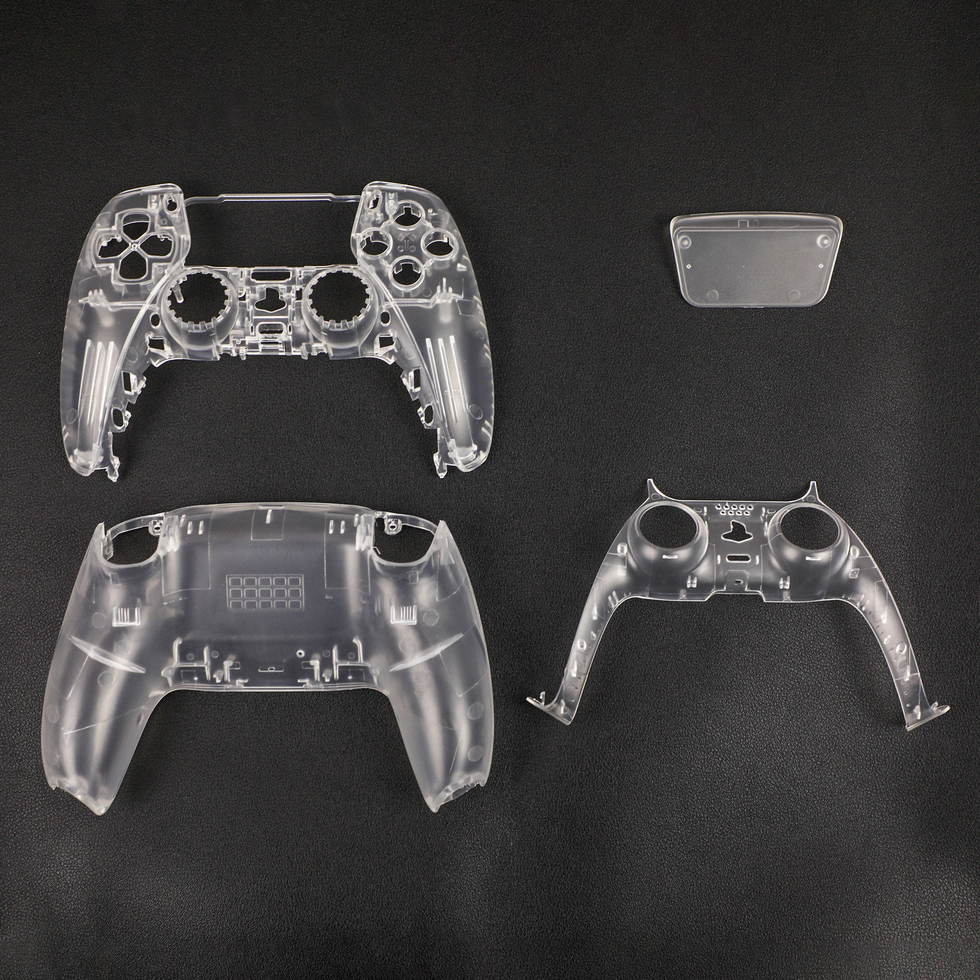 PS5透明手柄壳 替换壳PS5手柄替换壳DIY换壳配按键工具摇杆保护帽