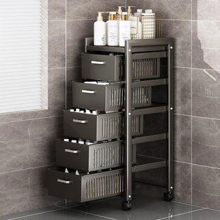 卫生间置物架落地马桶侧边收纳架洗手间夹缝储物架浴室厕所缝隙柜