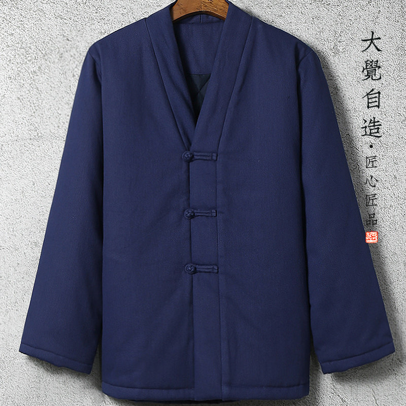 冬季加厚保暖汉服盘扣唐装外套男