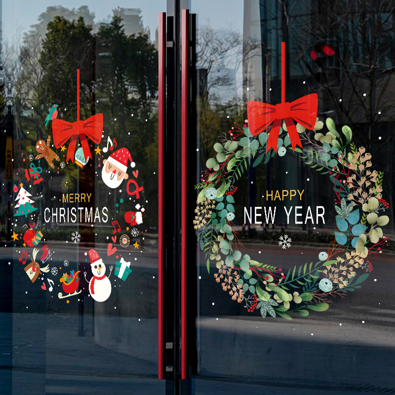 圣诞节装饰橱窗玻璃贴门贴纸