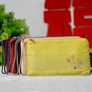 中式古风手机包布艺国风手拿包化妆包旅行包便携式收纳袋零钱包