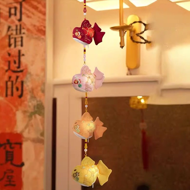 2024中秋立体香囊挂饰金鱼花灯图片