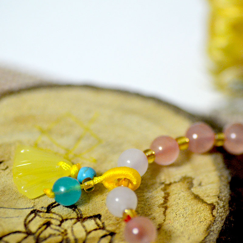 여성과 남성을위한 원래 NANHONG 팔찌 천연 마노 단일 원형 팔찌 밀랍 커플 크리스탈 조디악 년 패션 액세서리