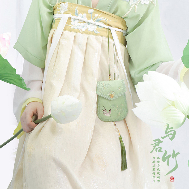 HANFU 액세서리 고대 스타일 펜던트 향 주머니 향 주머니 빈 가방 수 놓은 HANFU 지갑 중국식 휴대용 허리띠 중추절