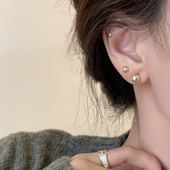 豆豆银针耳钉套装 女小巧简约冷淡风气质耳饰睡觉不用摘双耳洞耳环