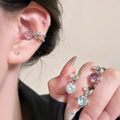 小灯泡锆石耳骨夹无耳洞耳夹绝美巨好看耳环轻奢高级感气质耳饰女