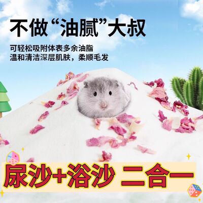 仓鼠浴沙专用洗澡沐浴尿沙二合一除无臭尘厕所套装宠物用品