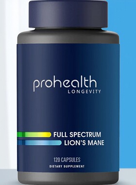 美国 ProHealth全光谱β-葡聚糖猴头菇菌丝体天然提取物120粒胶囊