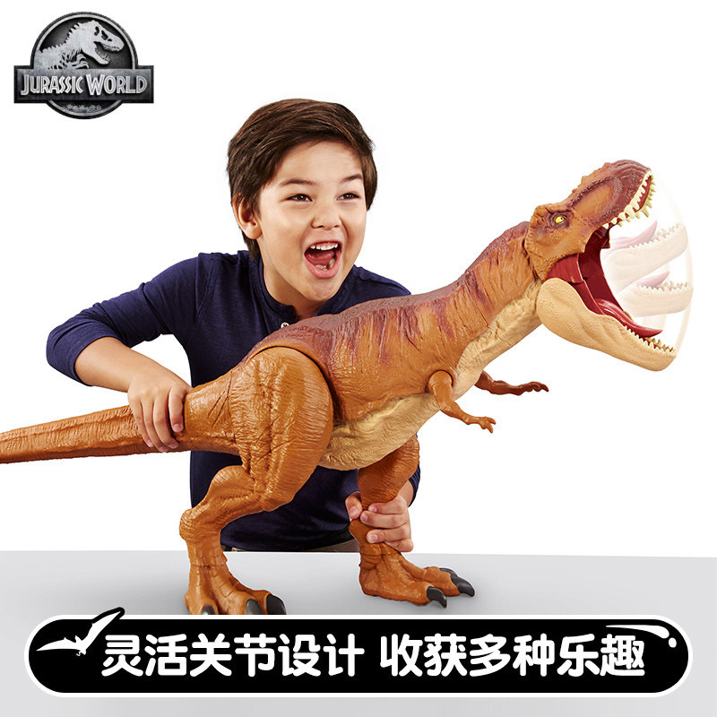 MATTEL 쥬라기 월드 3 티라노사우루스 렉스 공룡 모델 장난감 공동 이동식 거대 티라노사우루스 FMM63