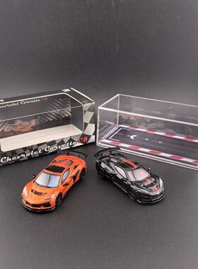 现货 Fine Works64 1/64 克尔维特c8 zr1 铁底胶胎 合金汽车模型
