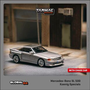 TW Tarmac 1:64 奔驰 Benz SL500 Koenig 银色 合金车模