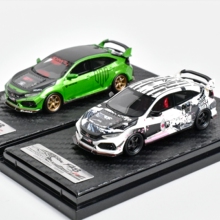 YM MODEL 1:64 思域CIVIC Type R FK8 透明机盖 树脂汽车模型