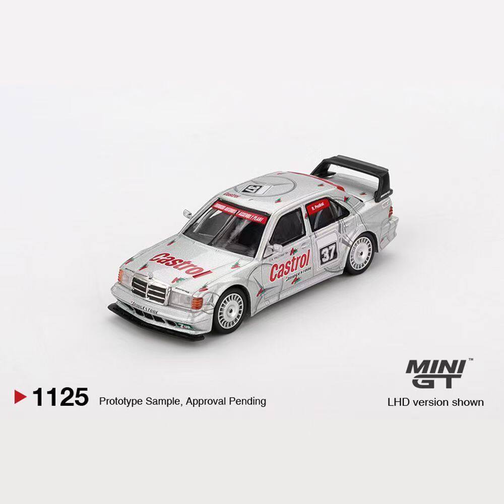 现货 MINI GT 1:64 #1125 奔驰 190E 37号 合金汽车收藏模型