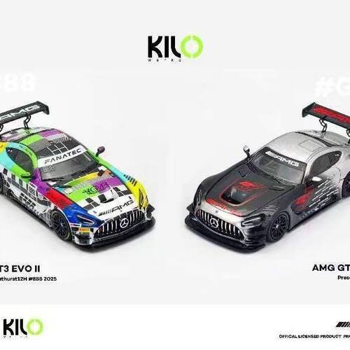 KILO works 1/64 奔驰AMG GT3 EVO II 前盖可开 合金汽车模型